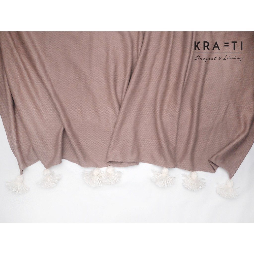 Selimut Sofa / Slimut Traveling / Selmut Brown Hive Knit