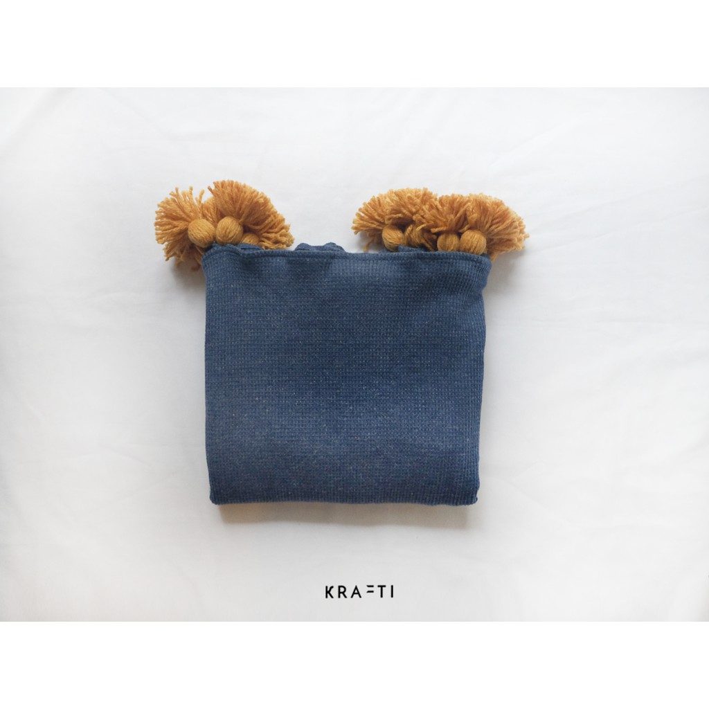 Selimut Sofa / Selimut Travelling Blue Soft Knitting 125x180cm
