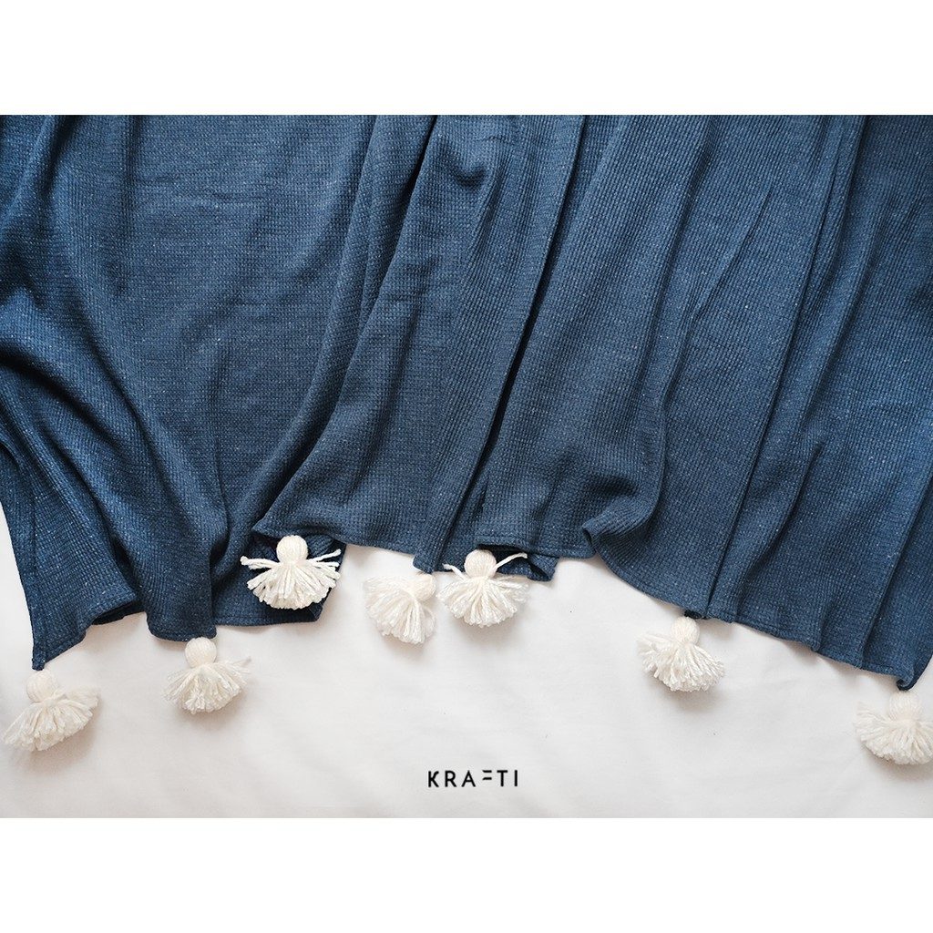 Selimut Sofa / Selimut Travelling Blue Soft Knitting 125x180cm