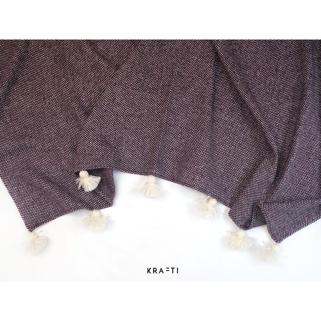 Selimut sofa / selimut natal / dekorasi natal / Crimson Wool Blanket