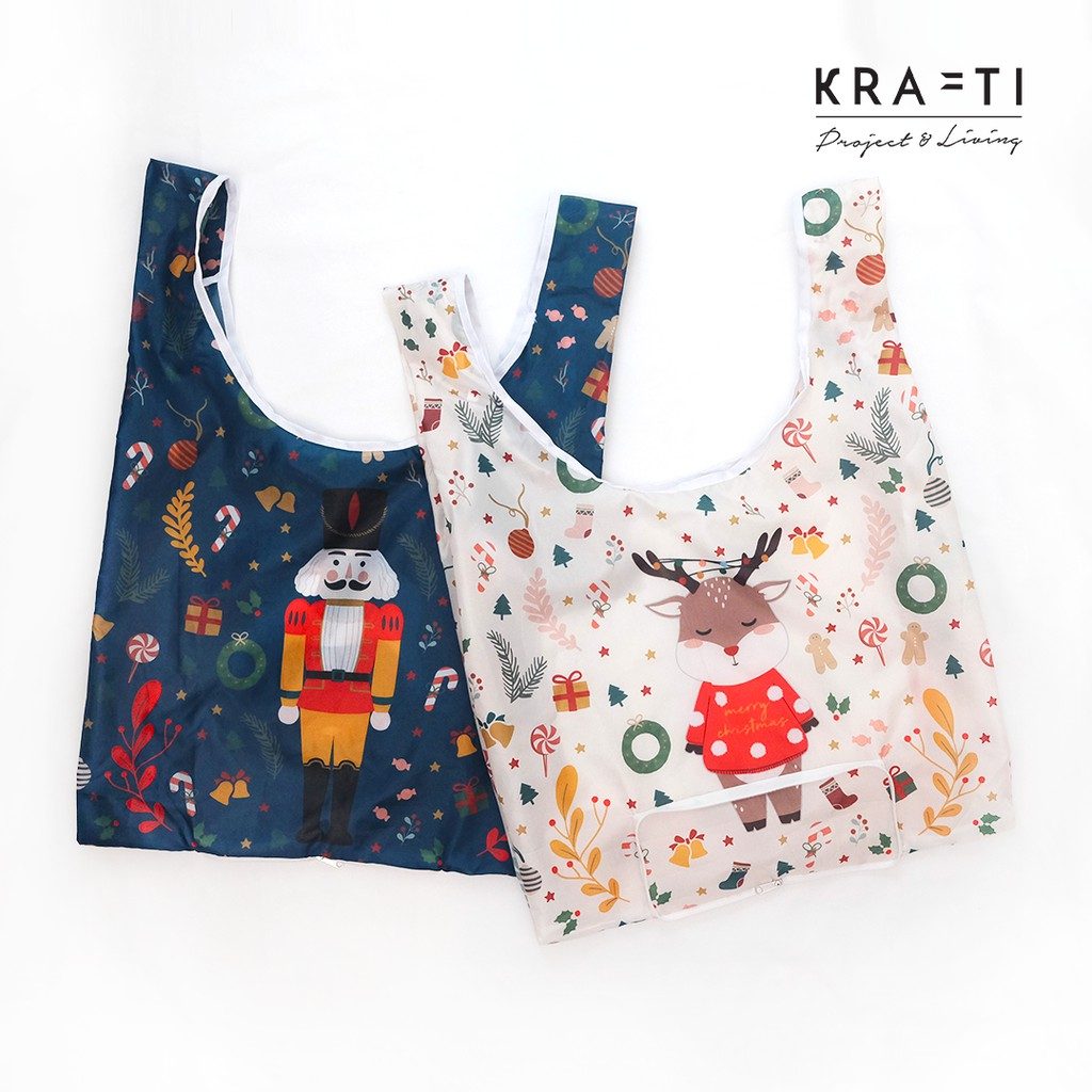 Shopping bag / Folded Shopping Bag / Kantong Lipat / hadiah natal / natal