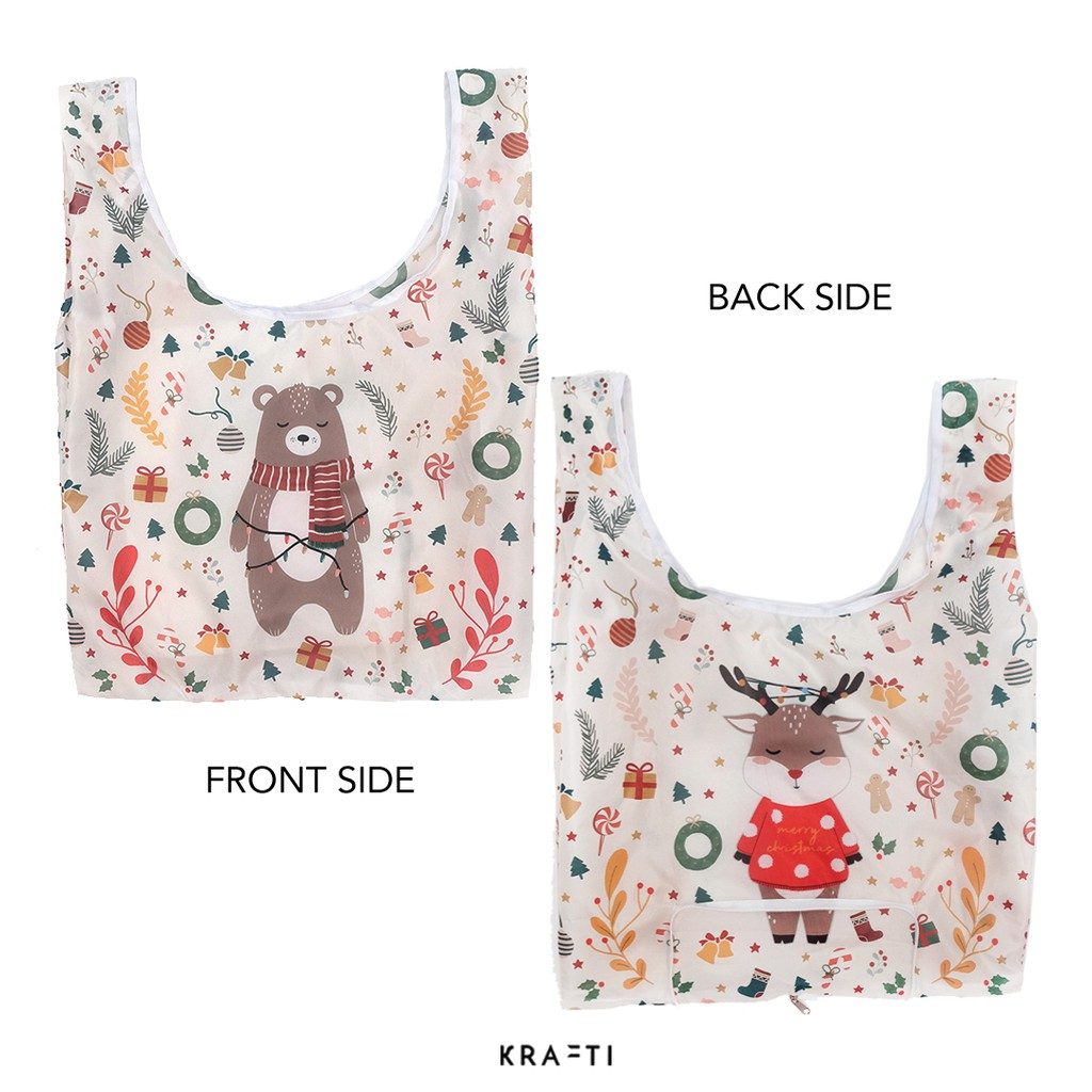 Shopping bag / Folded Shopping Bag / Kantong Lipat / hadiah natal / natal