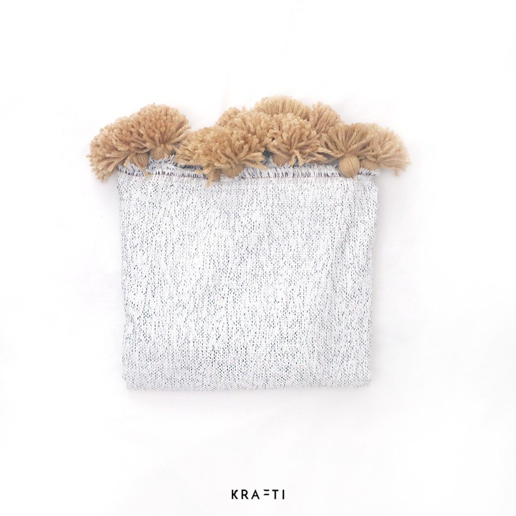 Selimut Sofa / Selimut Travelling / Selimut Tassel /Tweed Weaved Blanket