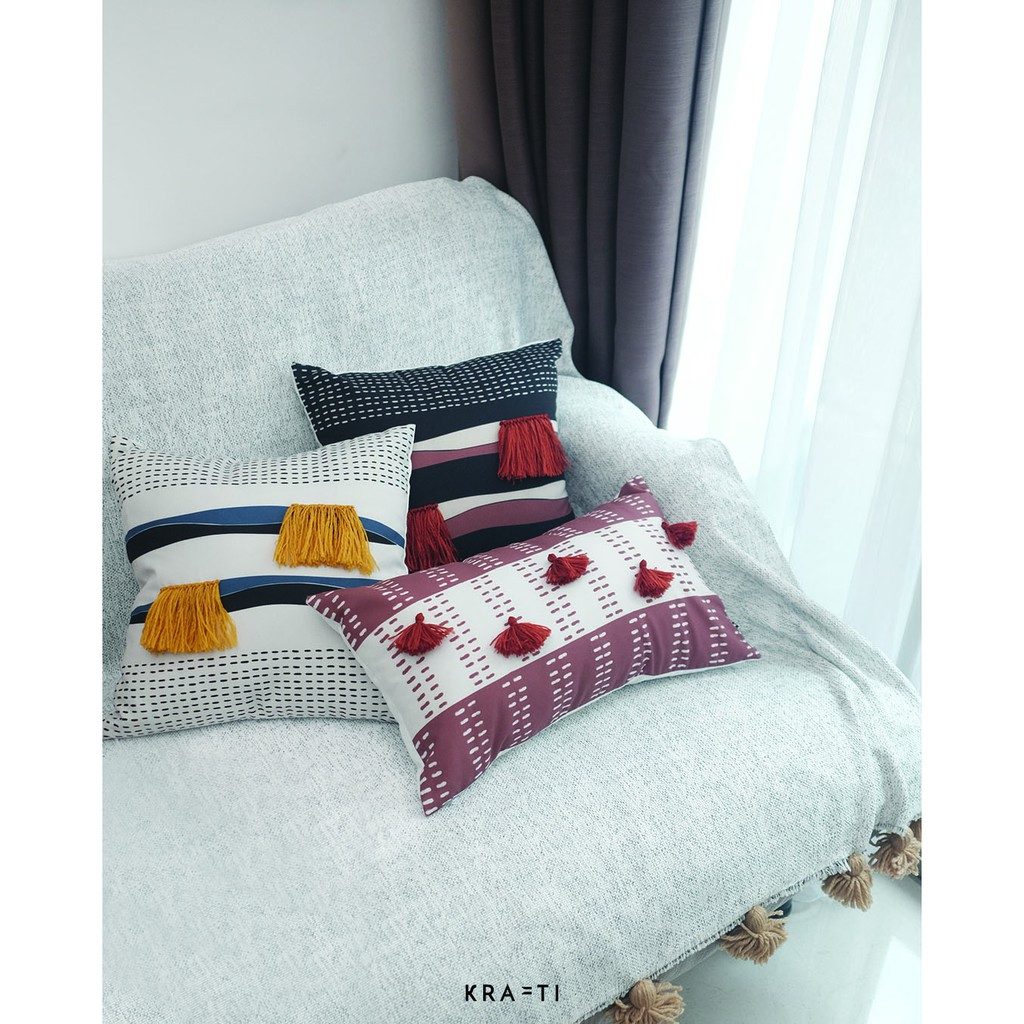 Selimut Sofa / Selimut Travelling / Selimut Tassel /Tweed Weaved Blanket