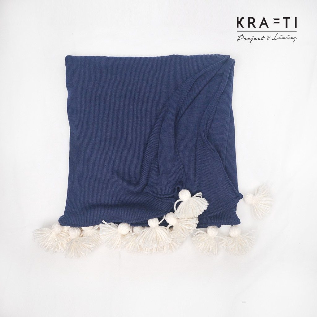 Selimut Sofa / Selimut / Selimut Travelling / Selimut Soft Navy Rib