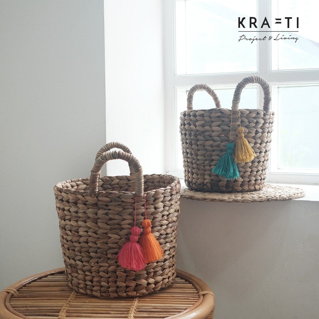 Keranjang Rotan / keranjang basket / keranjang eceng/ orginizer