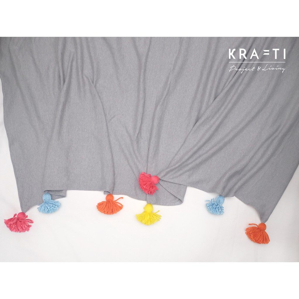 Selimut Sofa / Selimut Travelling Grey Knit 100x150cm