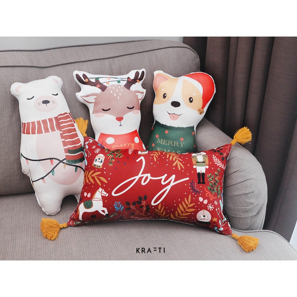 Bantal Boneka / Boneka Natal / Bantal Natal / Bear / Rudolph / Corgi