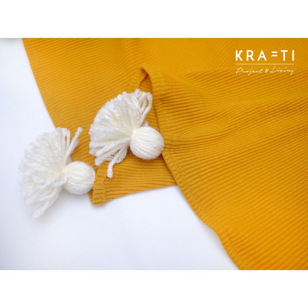 Selimut Sofa / Selimut Traveling / Selimut Mustard Rib 100x150cm