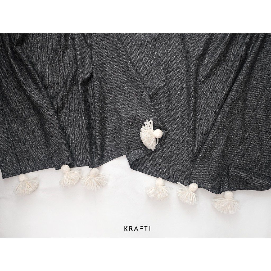 Selimut Sofa / Selimut Traveling / Selimut Soft Herringbone Wool