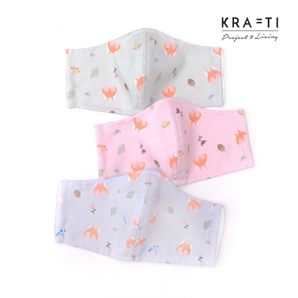 Masker Kain / Masker Katun / Masker DEWASA 2 ply dengan filter