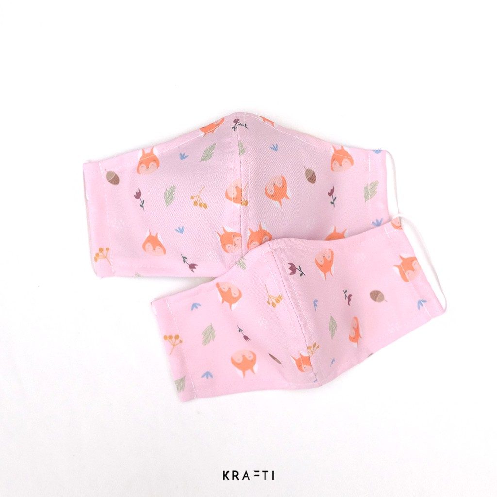 Masker Kain / Masker katun / Masker Anak / Masker 2 ply dengan filter
