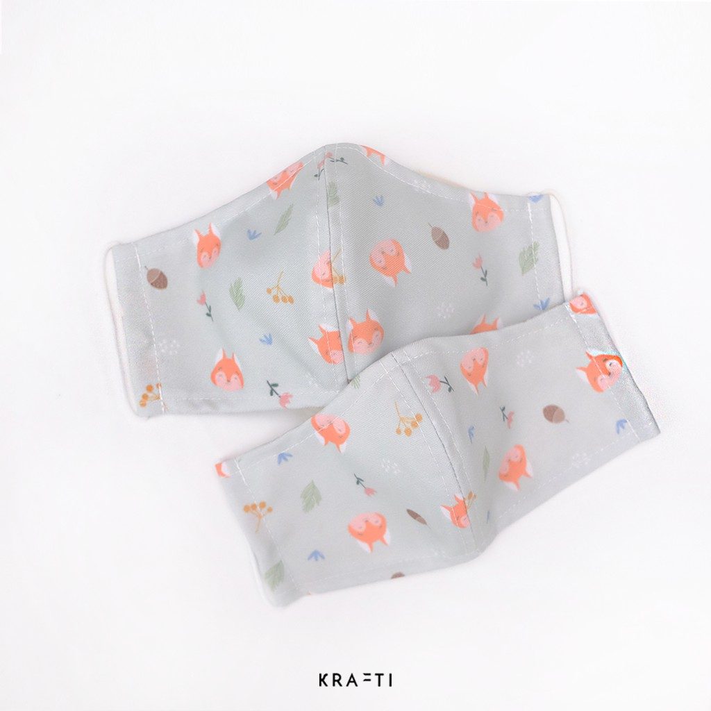 Masker Kain / Masker katun / Masker Anak / Masker 2 ply dengan filter