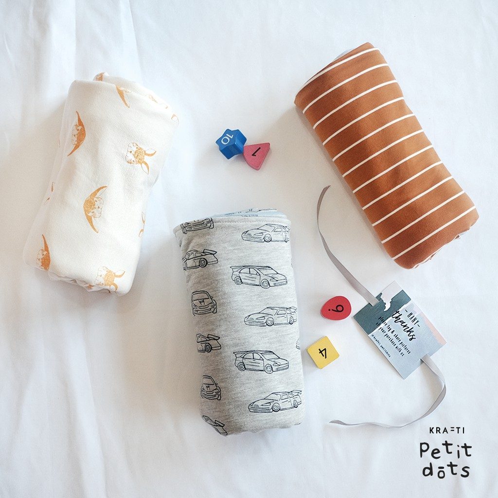 Selimut Bayi Brown Stripes / Baby Blanket 90x100cm