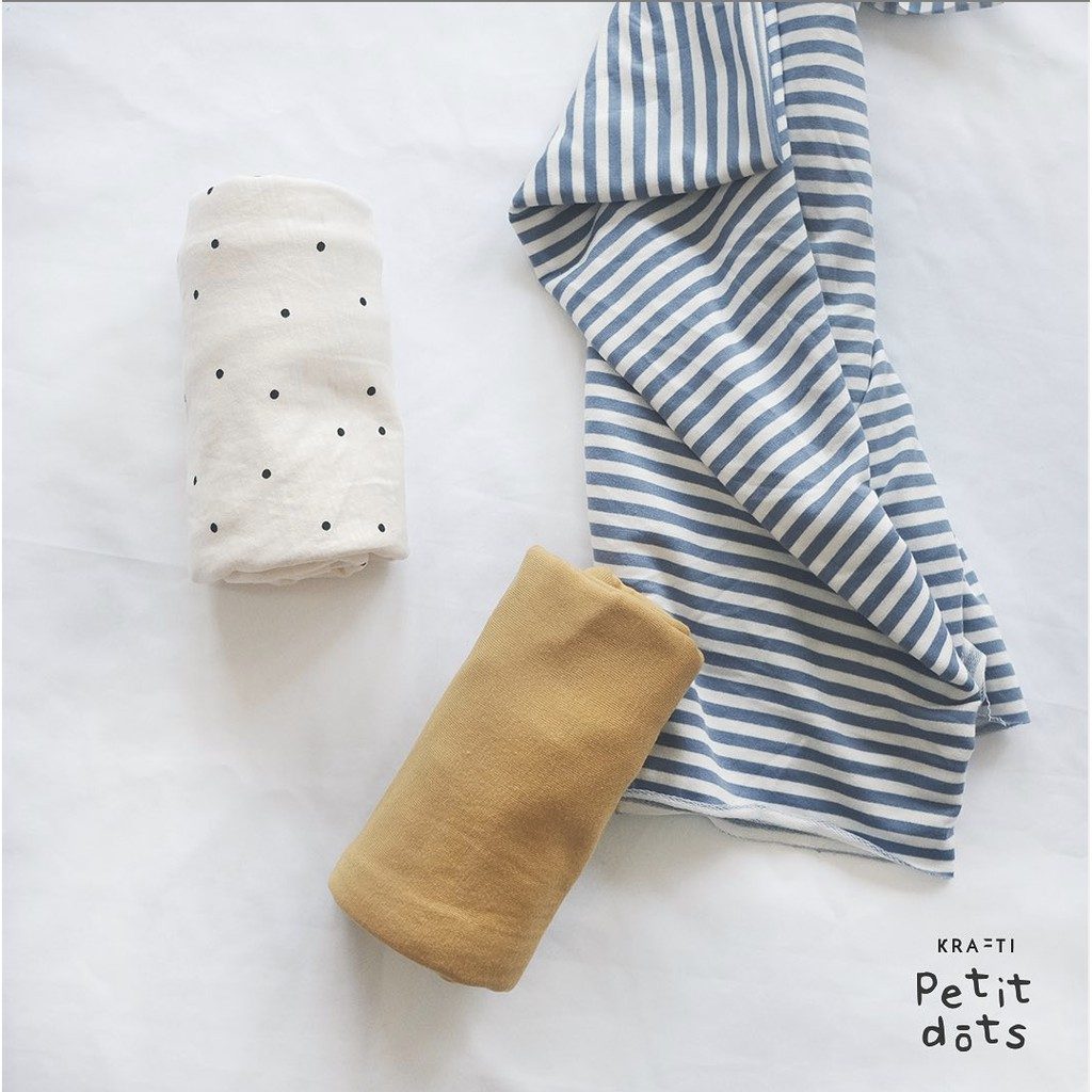 Bedong Bayi Seri Blue Stripe 100% katun