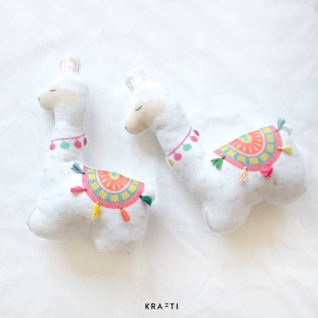 Bantal boneka anak illama plushies