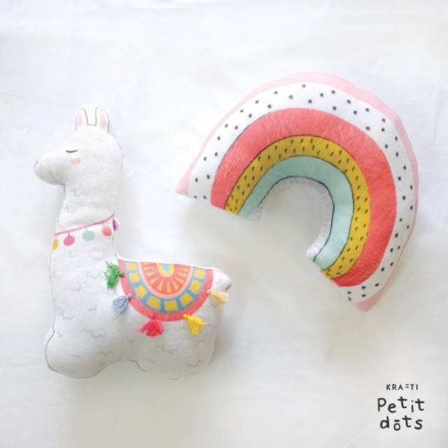 Bantal boneka anak illama plushies