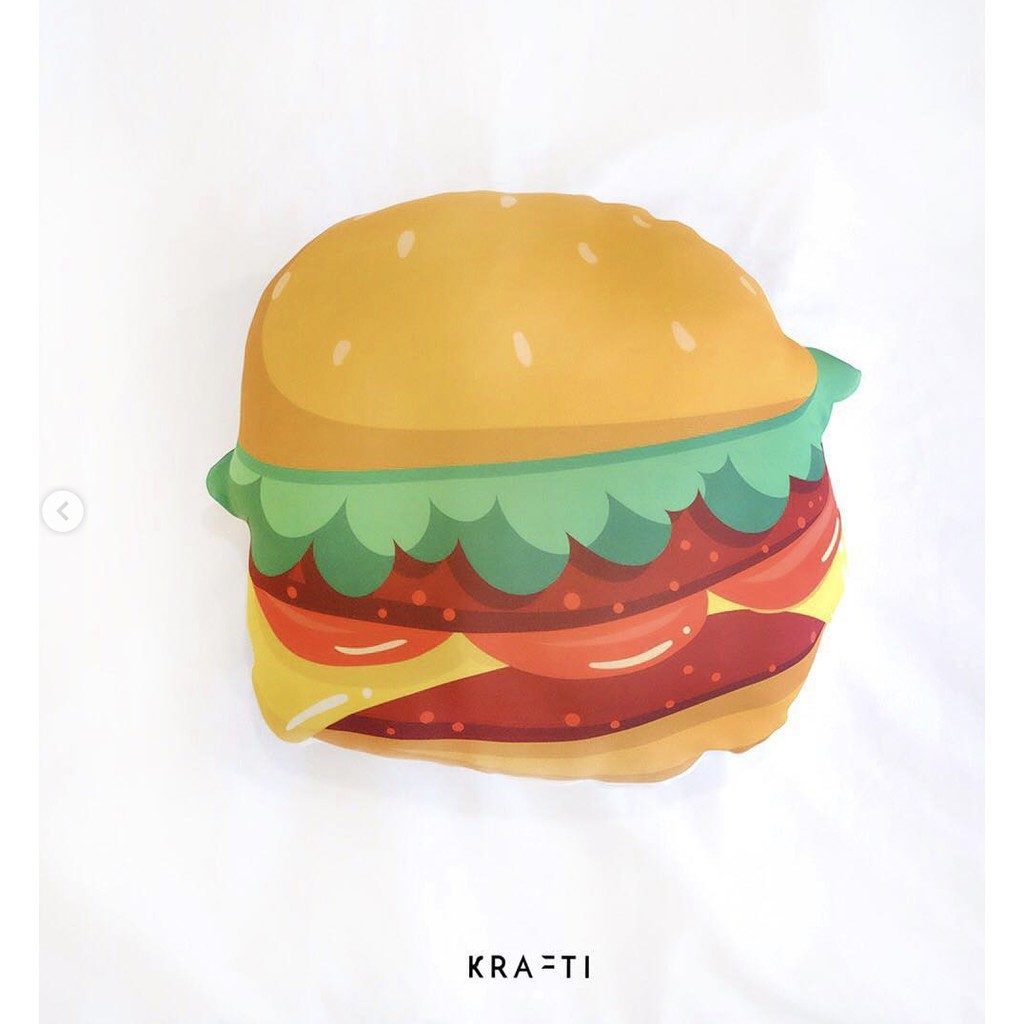Bantal Boneka Hamburger Burger (Burger Plushies)