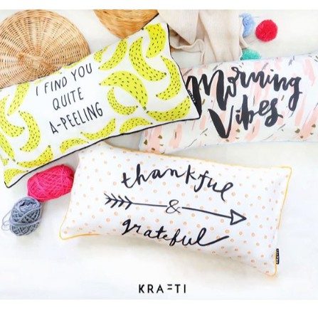 Bantal Sofa Print Morning Vibes 30x60 cm