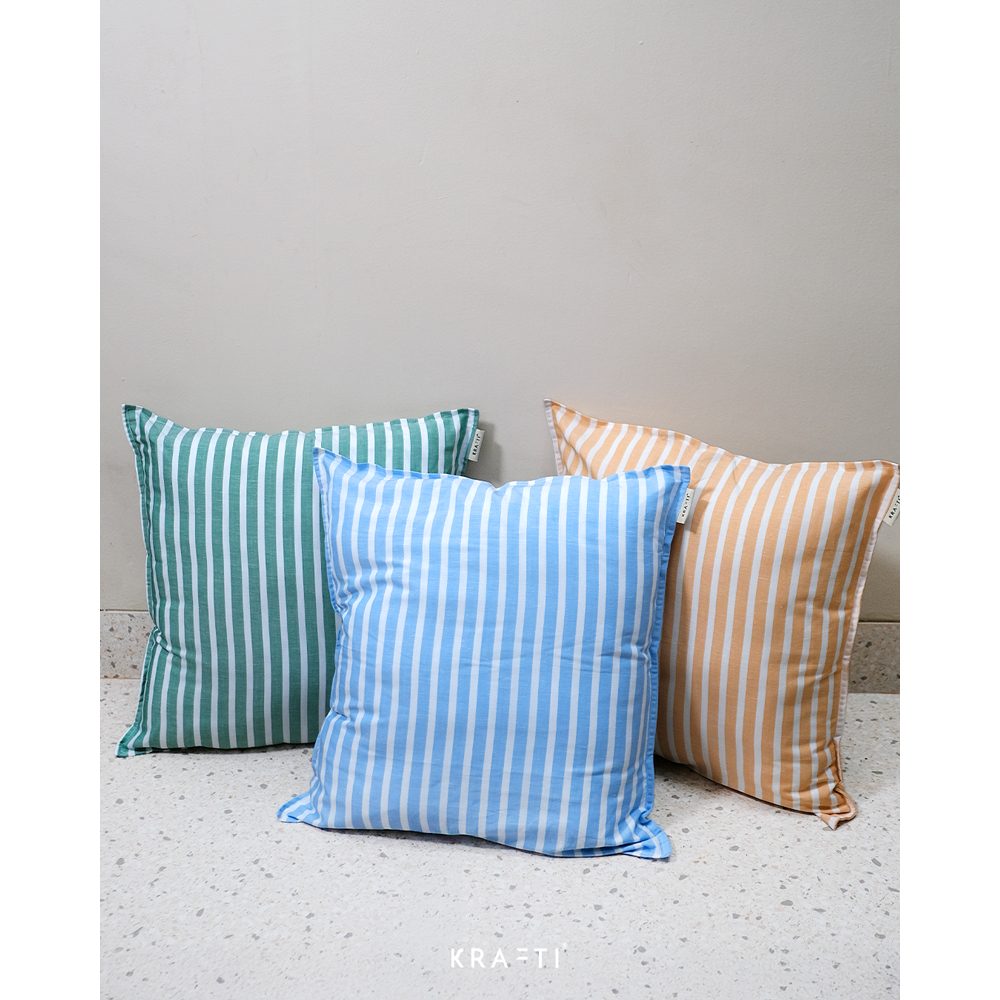 KRAFTI PROJECT AND LIVING - SUMMER Pillow / Bantal Sofa / Bantal 30x50 / bantal 45x45 / Bantal Ruang Tamu / Bantal Villa / Bantal Garis / Stripes Pillow