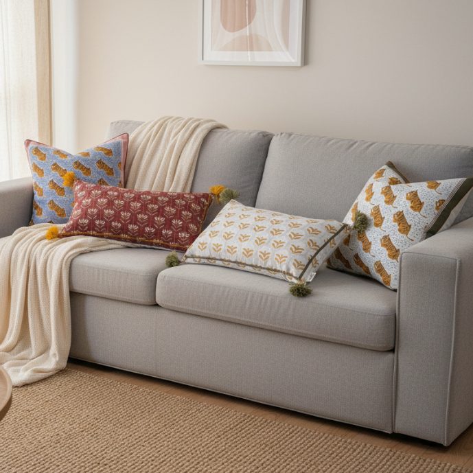 Seza Tiger Pillow / Bantal Sofa / Bantal 30x50 / Bantal 45x45 / Bantal Ruang Tamu / Bantal Villa / Bantal Stripes -/ Bantal Tiger / Bantal boho / Bantal Sofa Premium