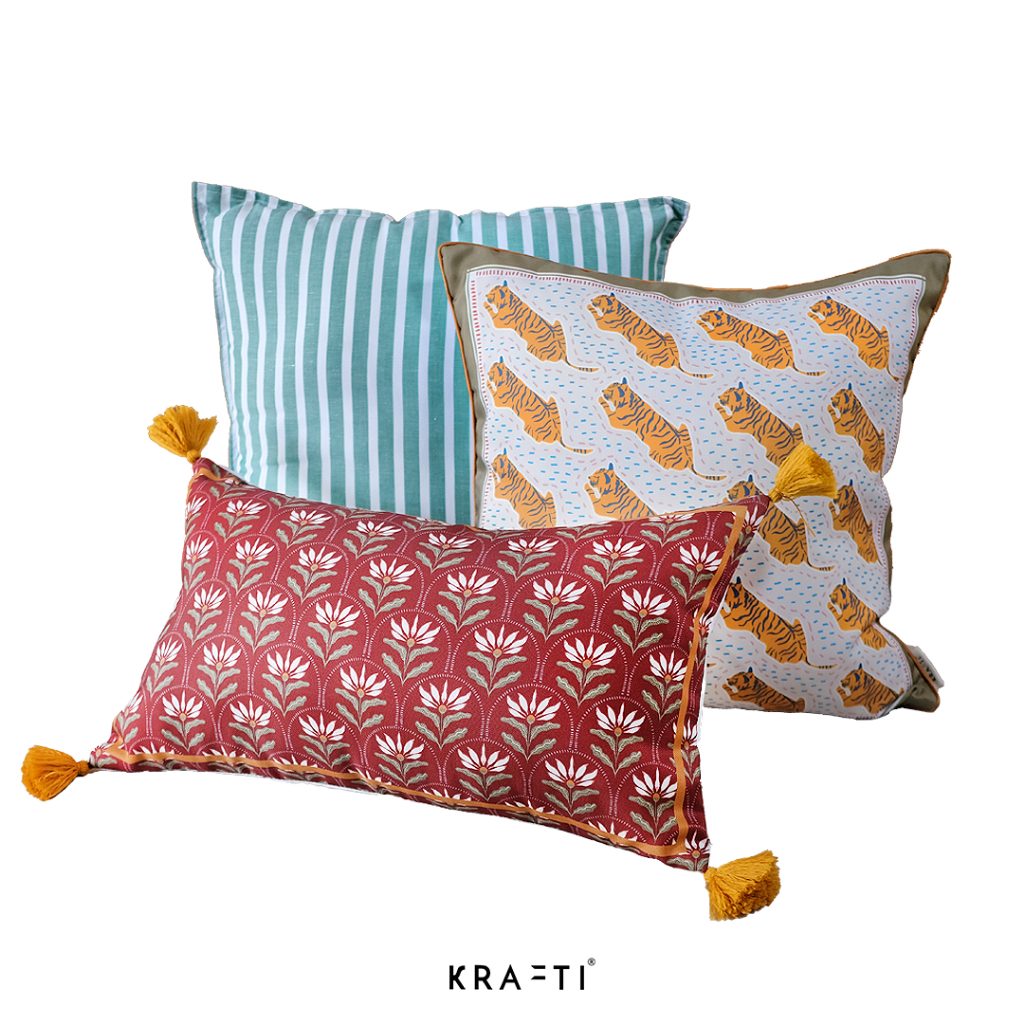 Seza Tiger Pillow / Bantal Sofa / Bantal 30x50 / Bantal 45x45 / Bantal Ruang Tamu / Bantal Villa / Bantal Stripes -/ Bantal Tiger / Bantal boho / Bantal Sofa Premium