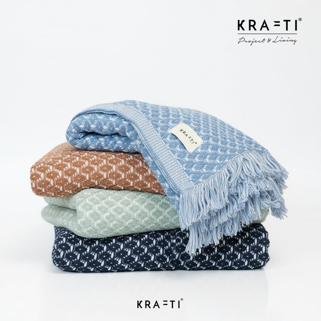 JOURY Knitted Blanket / Selimut Rajut Katun / Selimut Rajut / Selimut Dewasa/ Selimut Premium / Selimut Sofa / Selimut Katun