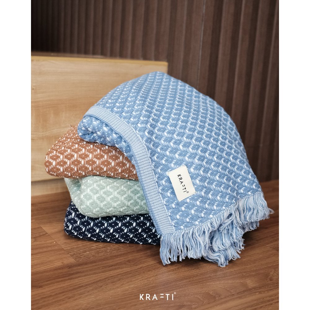 JOURY Knitted Blanket / Selimut Rajut Katun / Selimut Rajut / Selimut Dewasa/ Selimut Premium / Selimut Sofa / Selimut Katun