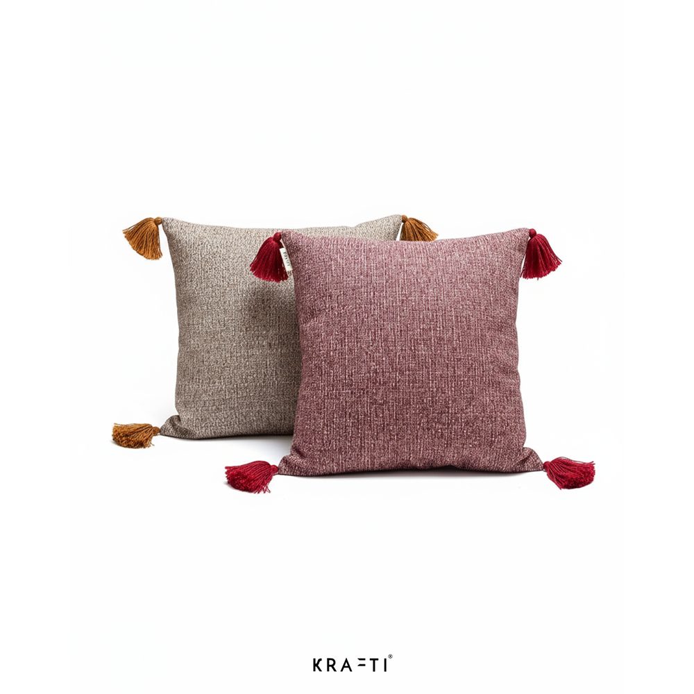 Bantal Sofa MILAGRO Series 30x50 cm & 40x40 cm & 50x50 cm dengan Tassel Handmade untuk Dekorasi Ruangan Elegan / bantal sofa / bantal dekorasi / accent pillow
