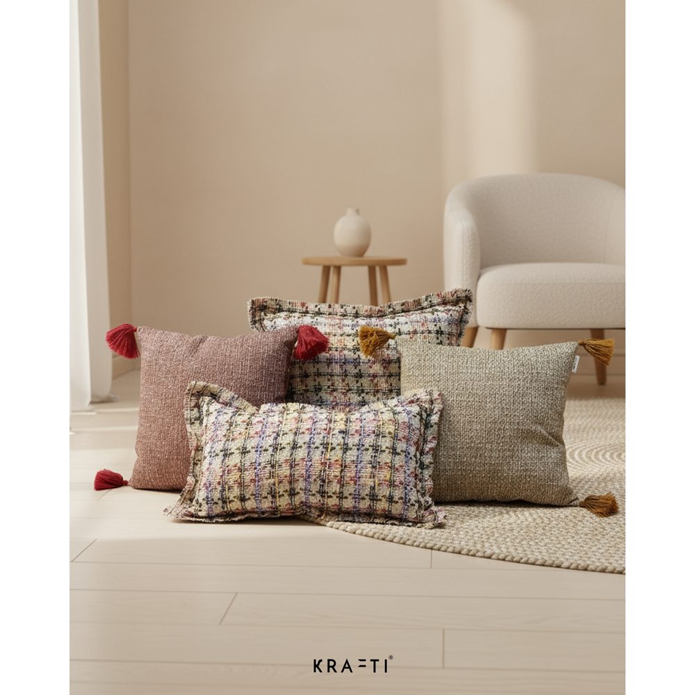Bantal Sofa MILAGRO Series 30x50 cm & 40x40 cm & 50x50 cm dengan Tassel Handmade untuk Dekorasi Ruangan Elegan / bantal sofa / bantal dekorasi / accent pillow