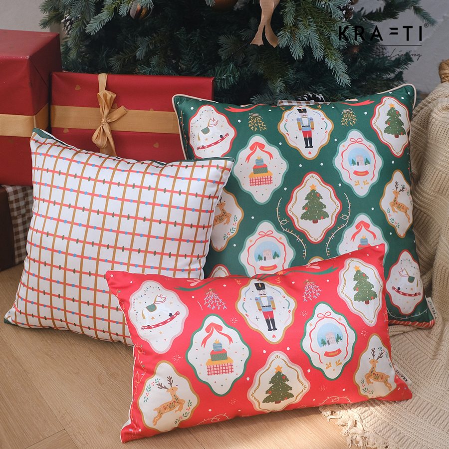 Bantal Natal / CHRISTMAS JOLLY SERIES / Bantal Sofa / Dekorasi Natal / Bantal 30x50 / Bantal 50x50 / Bantal 40x40 / Bantal Christmas