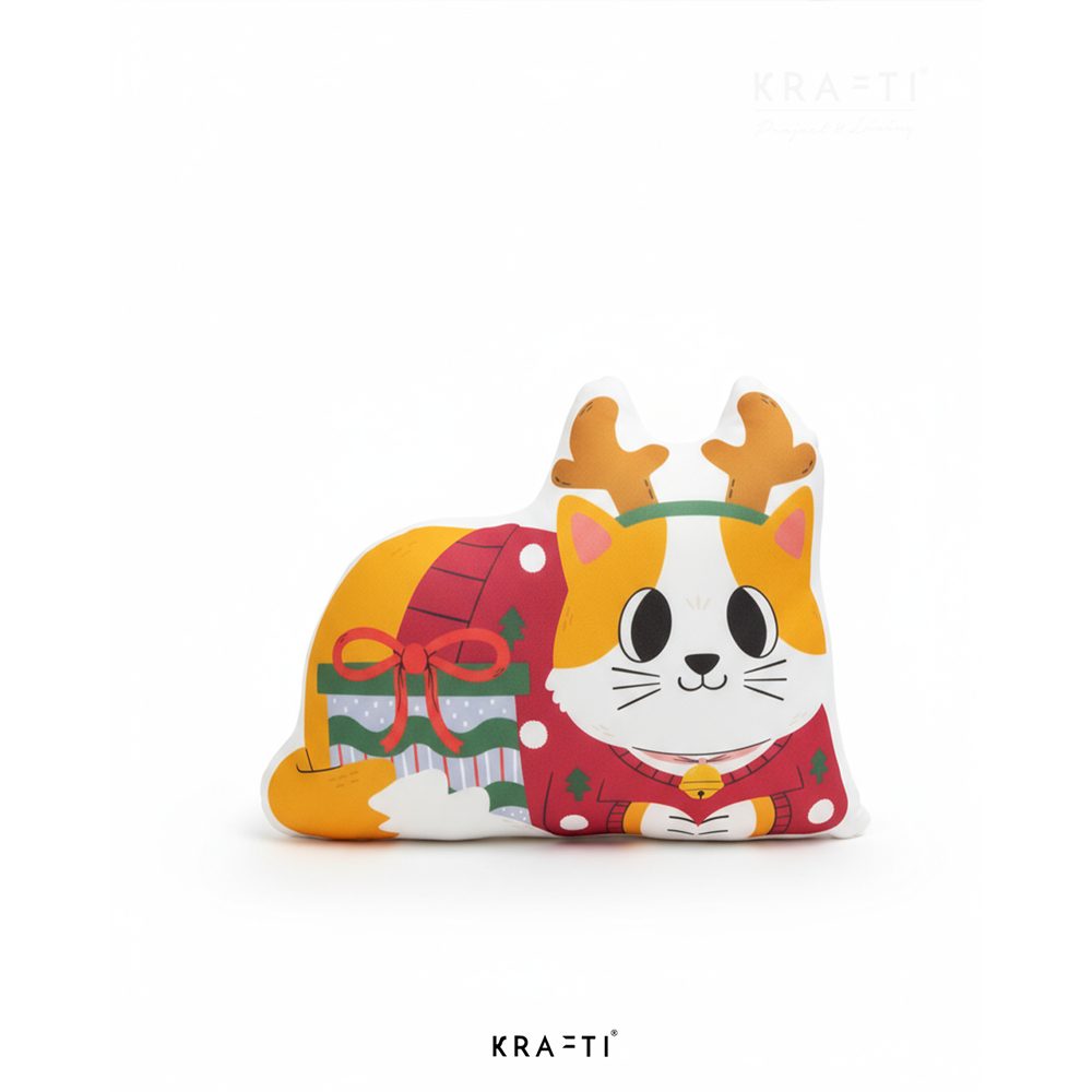Bantal Natal / Bantal Boneka / Christmas Plushies / Boneka Anjing / Boneka Kucing / Boneka Rusa / Dekorasi Natal