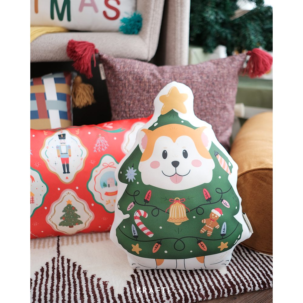 Bantal Natal / Bantal Boneka / Christmas Plushies / Boneka Anjing / Boneka Kucing / Boneka Rusa / Dekorasi Natal