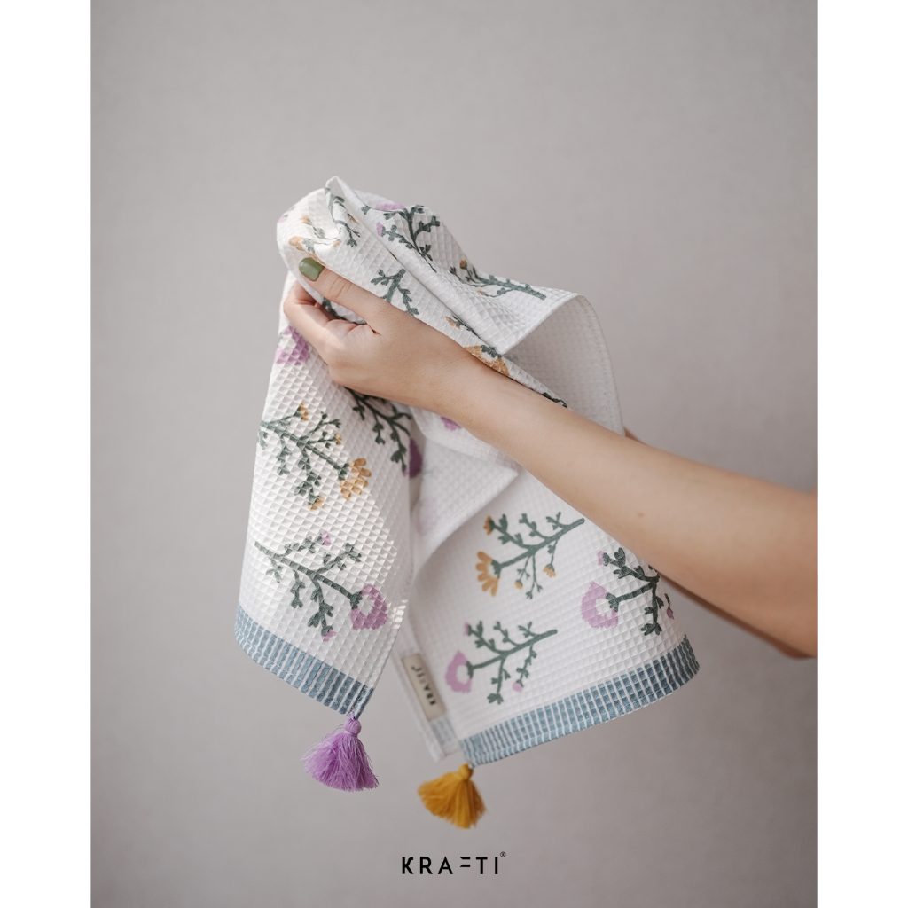 Krafti - Hand towel / Napkin Linen / Tea Towel / Lap Serbet / Lap Tangan
