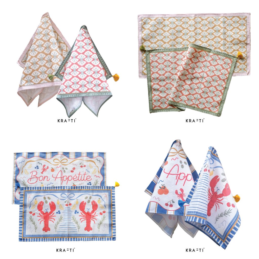 Krafti - Hand towel / Napkin Linen / Tea Towel / Lap Serbet / Lap Tangan