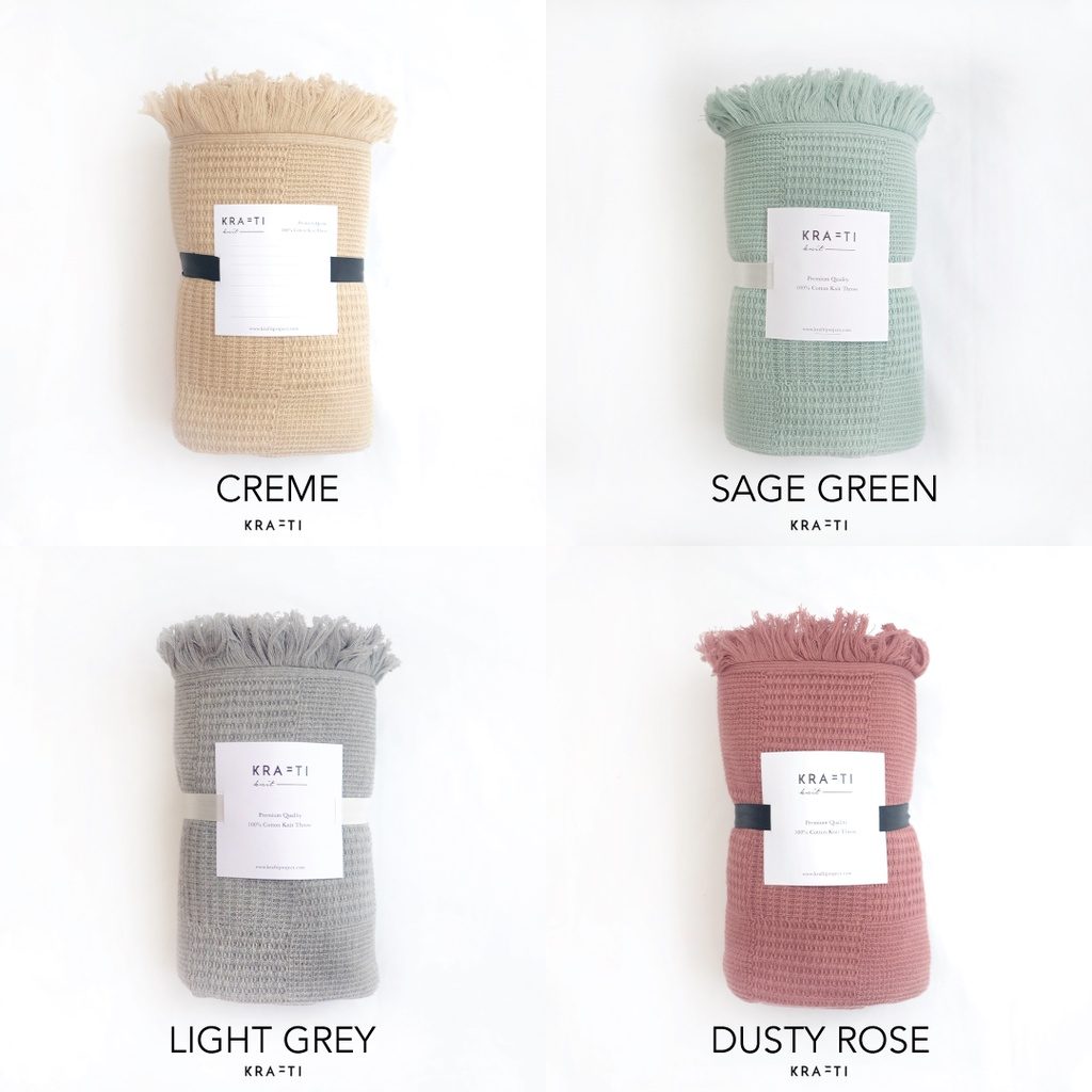 Selimut Rajut / Selimut Katun / Selimut Sofa / Selimut Dewasa / Selimut premium / NORA Fringe Blanket