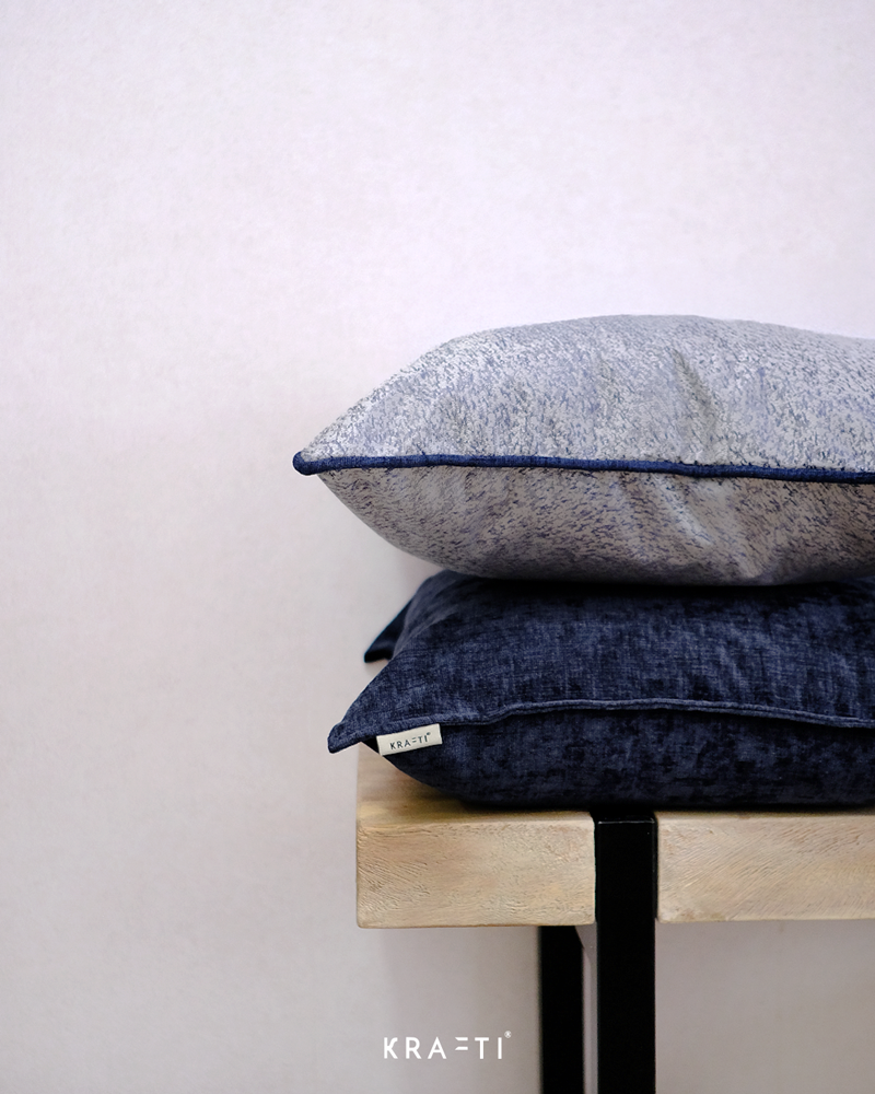 Wicker Navy Cushion