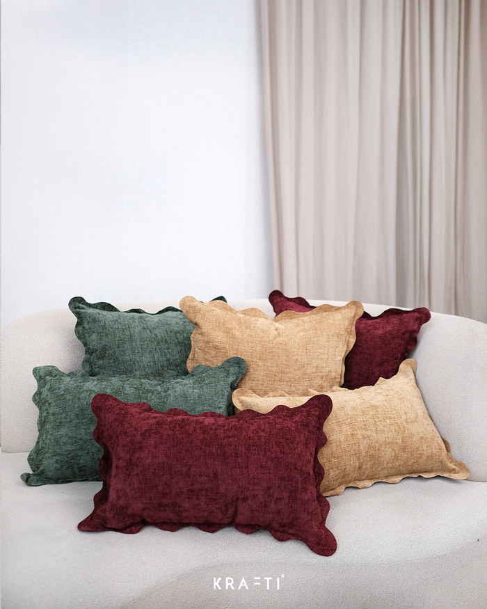 Scallop Velvet Cushiion Pillow