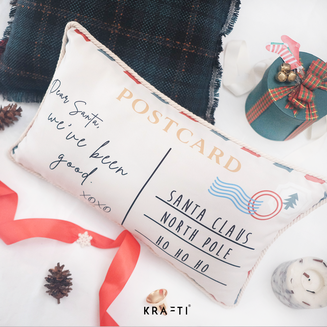 Christmas Postcard Cushion